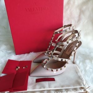Auth Valentino Garavani Rockstud 100mm Pump 38